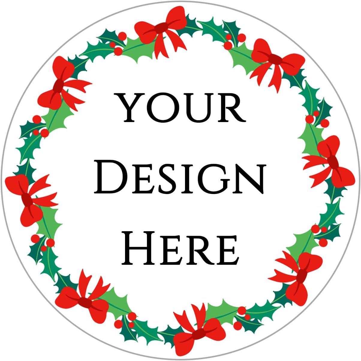 100-1000pcs Custom Stickers Merry Christmas Stickers Personalized Labels Adhesive Xmas Decorative Envelope Seals Stickers for Cards Gift Boxes(Round-1)