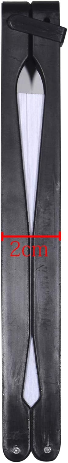 20 Pcs Folding Handheld Fans Paper Chinese Oriental Floral Wedding Round Shaped Accordion Fans Assortment with Plastic Handle for Birthday Party Favors Supplies(Black Handle)