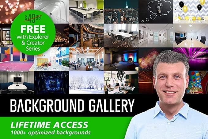 Valera 70in Green Screen Backdrop with Stand for Streaming, Ultra Portable 2 Min Setup, Portrait & Landscape, Tripod & Wall Mount, for Tiktok Zoom Video Meetings & More, +1k Free Backgrounds Included