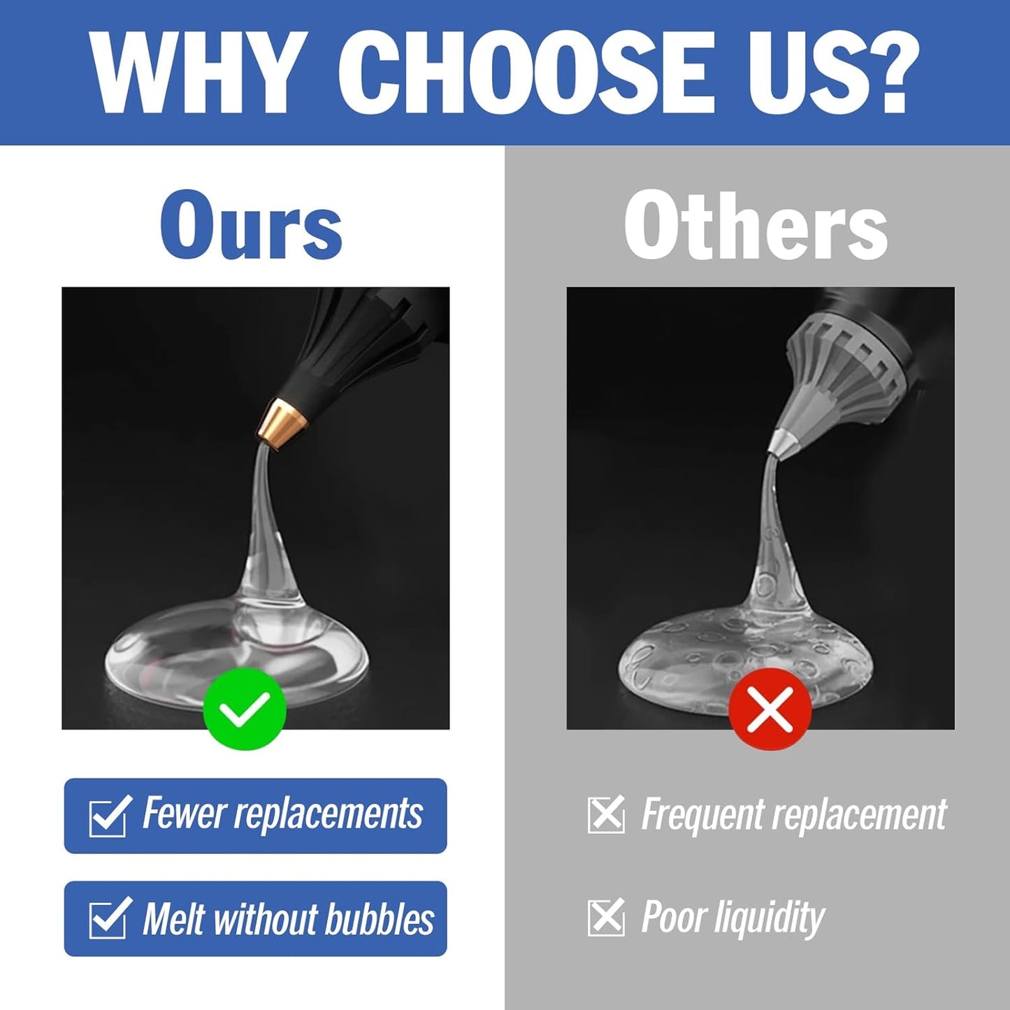 5 Rolls Hot Glue Sticks, Full Size 3 FT Long x 0.43" Diameter Glue Sticks for Glue Gun, Widely Used in Wood, Metal, Glass, Plastic, and More