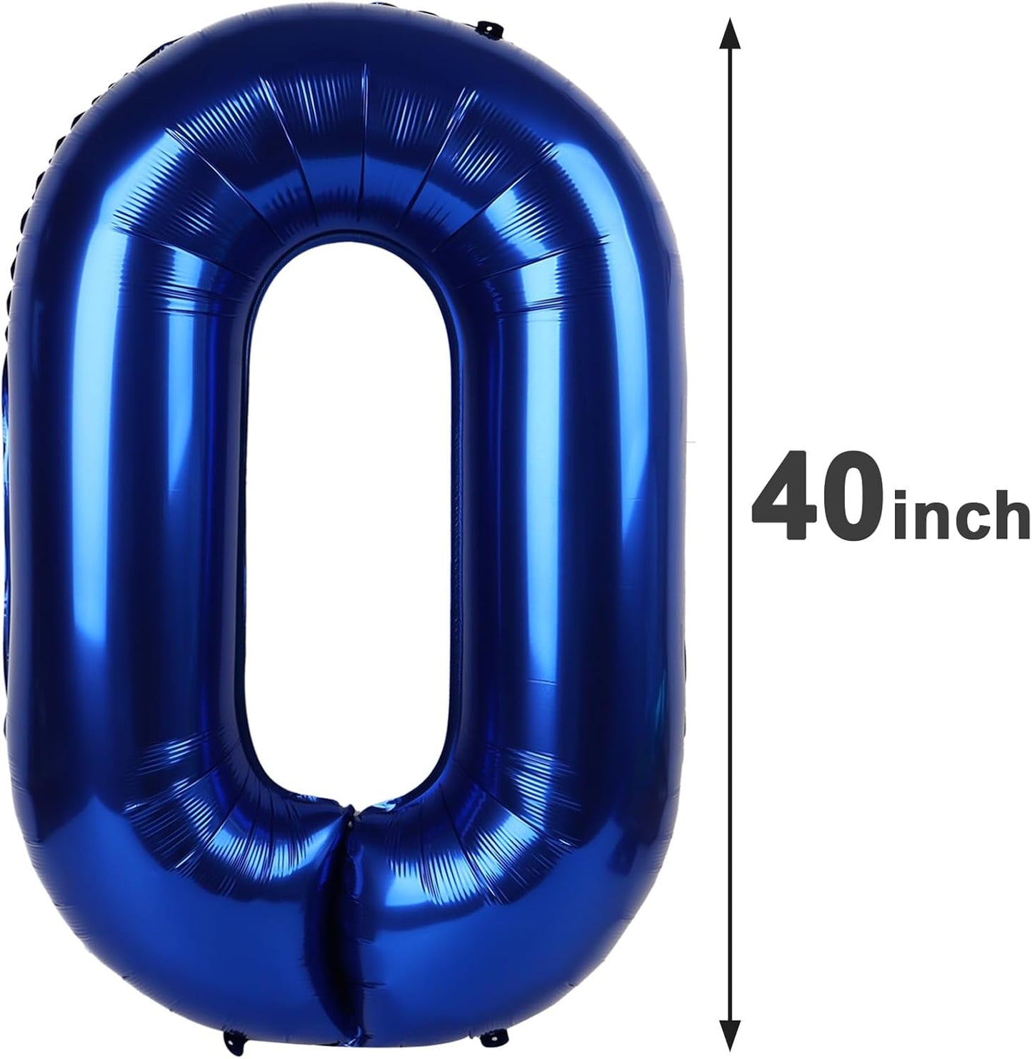 Night Blue Helium Number Balloon 40 Inch, Giant Foil Night Blue Number 0 Birthday Balloons, Large Numbers 10 20 30 40 50 60 70 80 90 100 2025, Party Celebration Supplies Decorations