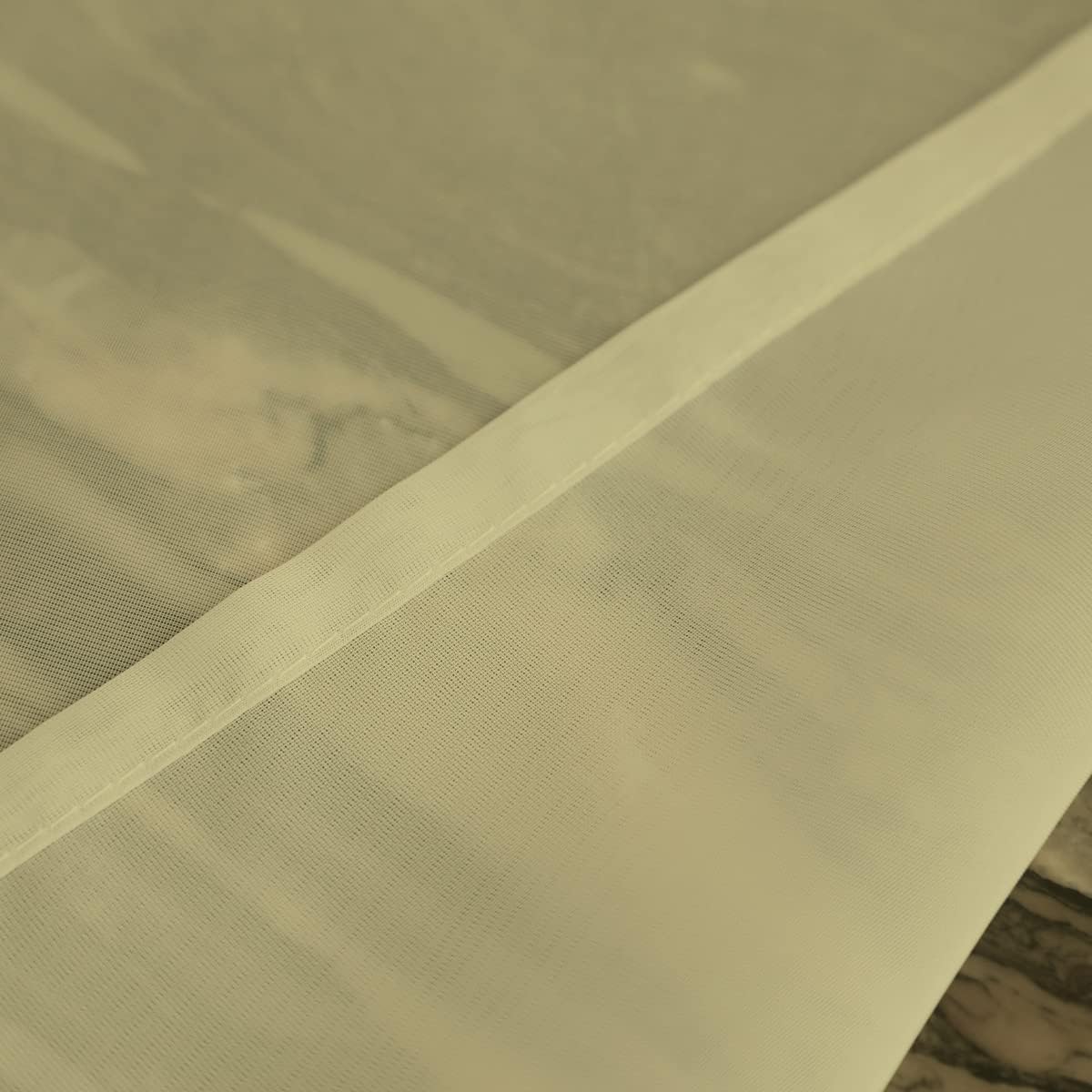 Window Light Yellow Sheer Curtains 95 Inches Long 2 Panels Sheer Curtain Basic Rod Pocket Panel for Bedroom Children Living Room Yard Kitchen (Light Yellow, 52" W x 95" L | 2 pcs)