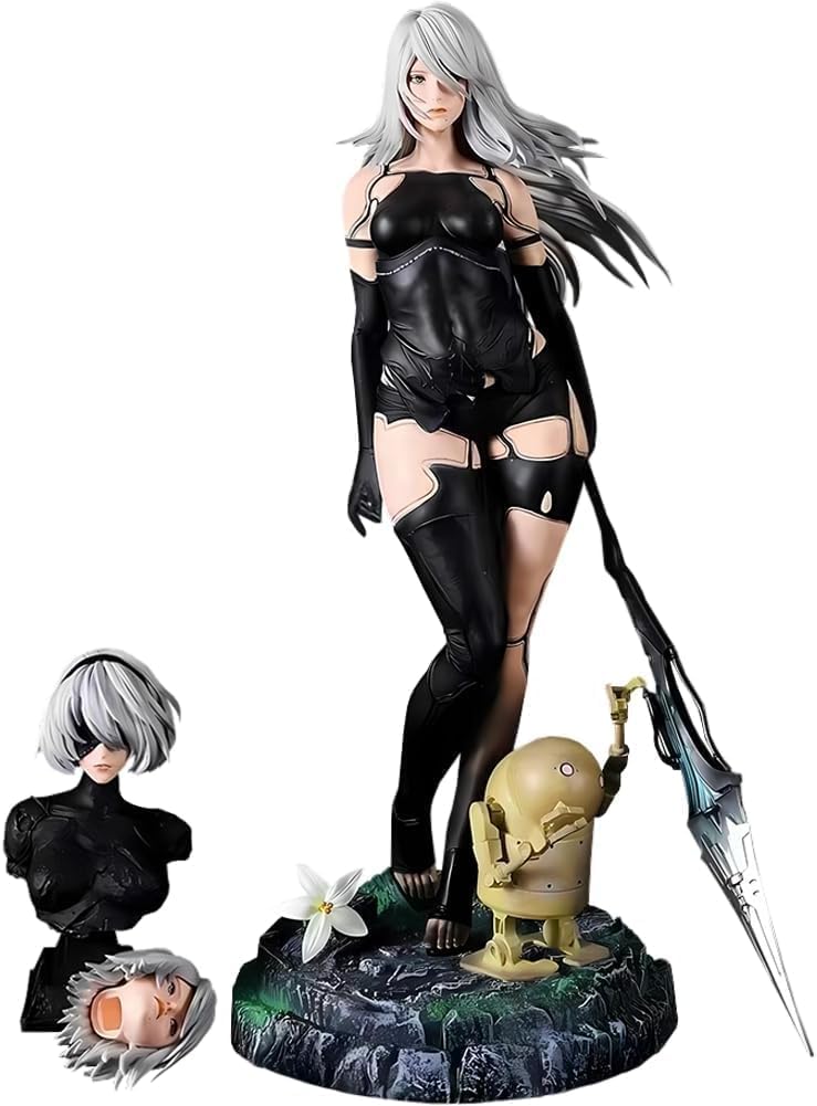 A2yorha Action Figure Anime Game Girl Figure No.2 Type A Interchangeable Head Model PVC A2automata Figurine Handmade Statue Collectible Gifts 48CM