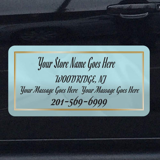 Car Magnet Signs Custom - 24"x12" (Set of 2), 30-mil Thickness with Rounded Corners (Teal)