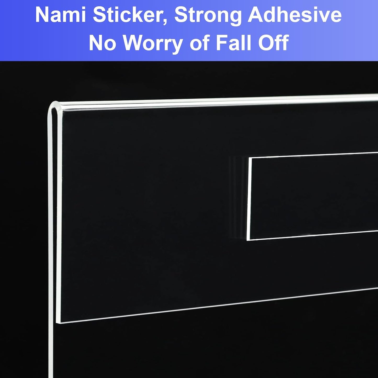 8.5x11 inches Acrylic Sign Holder Wall Mounted Portrait Nami Tape, 8 1/2 x 11 Clear Plastic Plexiglass Sign Holder for Office, Home, Store, Restaurant Window Door -No Drilling(3 Pack)