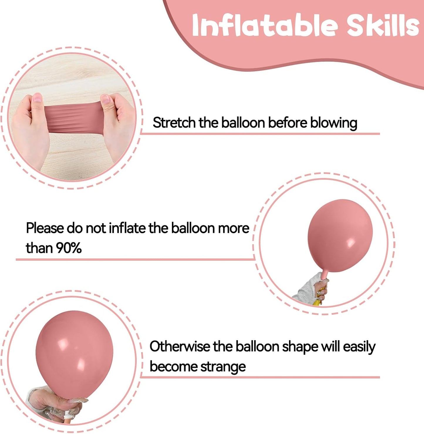 Pink and White Balloons, 12 Inch Pastel Pink Beige Cream White Clear Latex Balloon for Girls Birthday Bachelorette Party Bridal Baby Shower Party Decorations Supplies