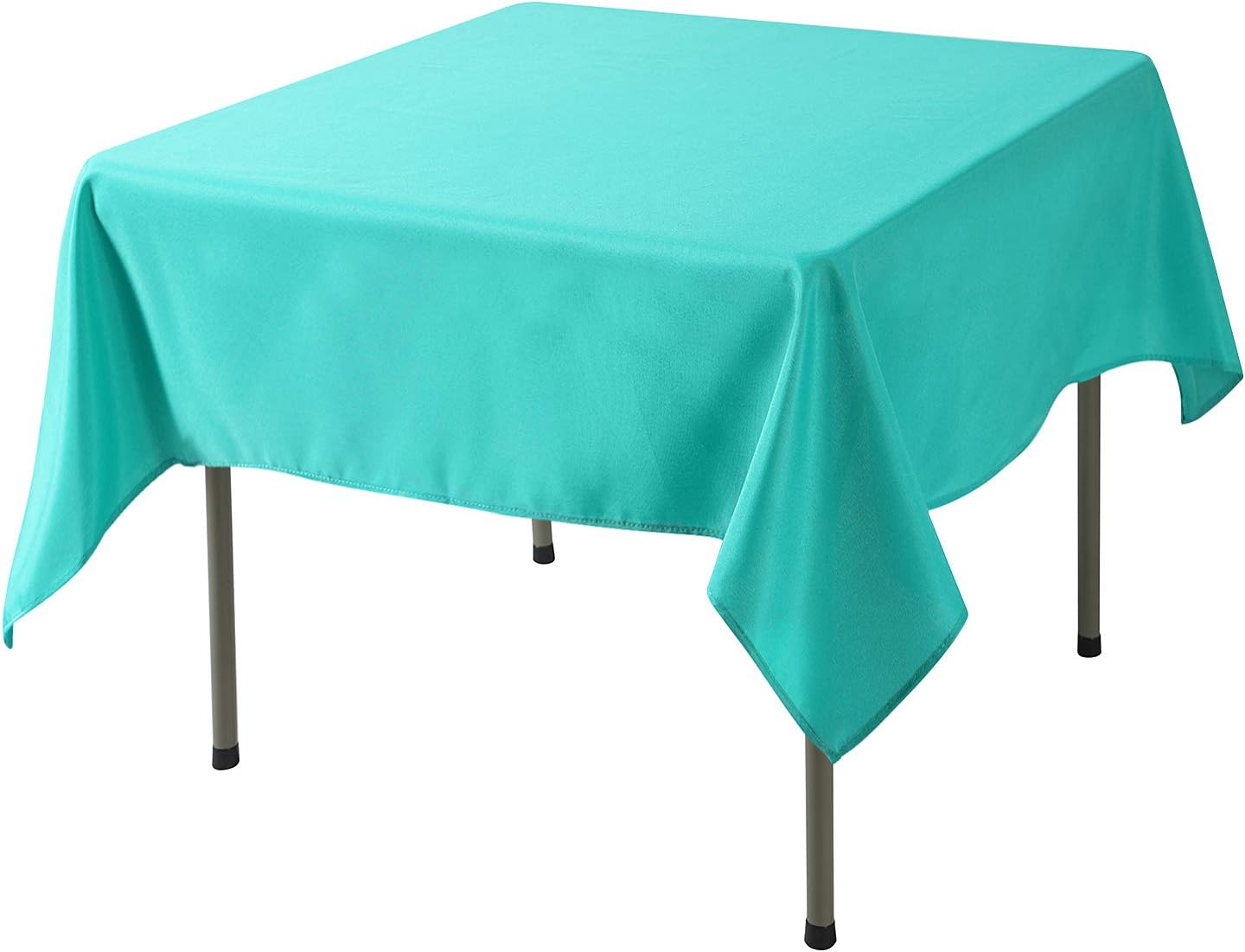 Cupuamon Square Tablecloth 70x70 inch Washable Polyester Fabric Table Cloth for Wedding Party Dining Banquet Decoration（70x70,Turquoise）