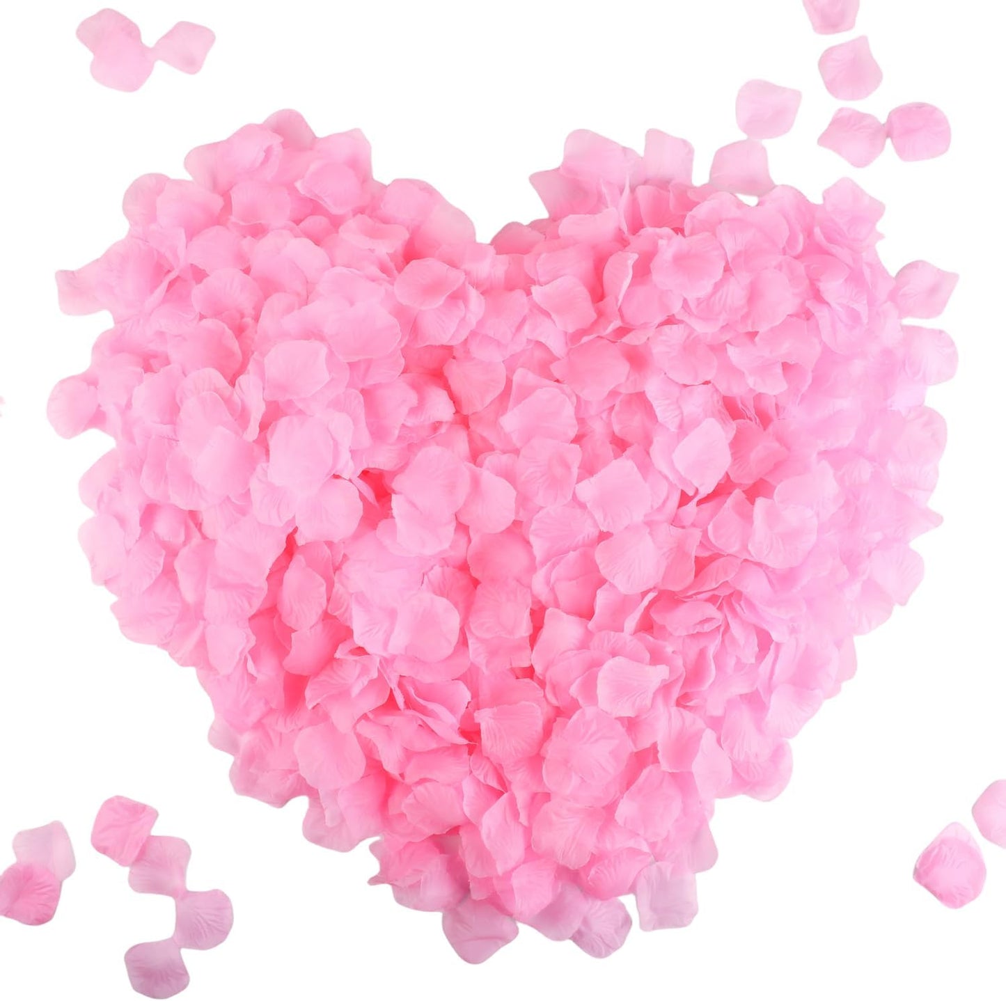 CODE FLORIST 1500 PCS Pink Silk Rose Petals for Valentine's Day,Romantic Night,Wedding,Proposal Anniversary Flower Decorations(Separated,Scented)