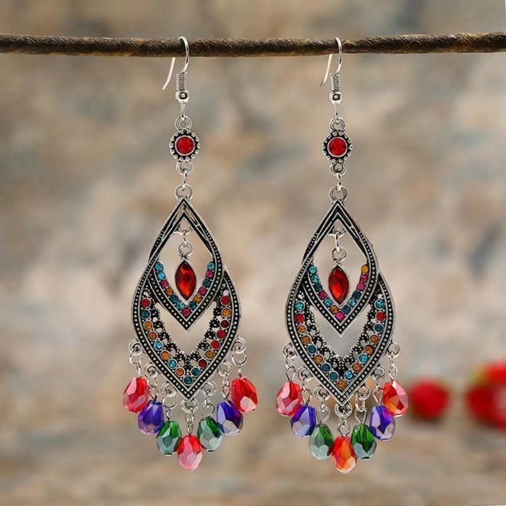 50pcs 10x15mm Teardrop Crystal Glass Beads Vertical Hole Faceted Glass Teardrop Spacer Beads for Bracelets Necklace Earring DIY Jewelry Making Craft(Lake Blue)