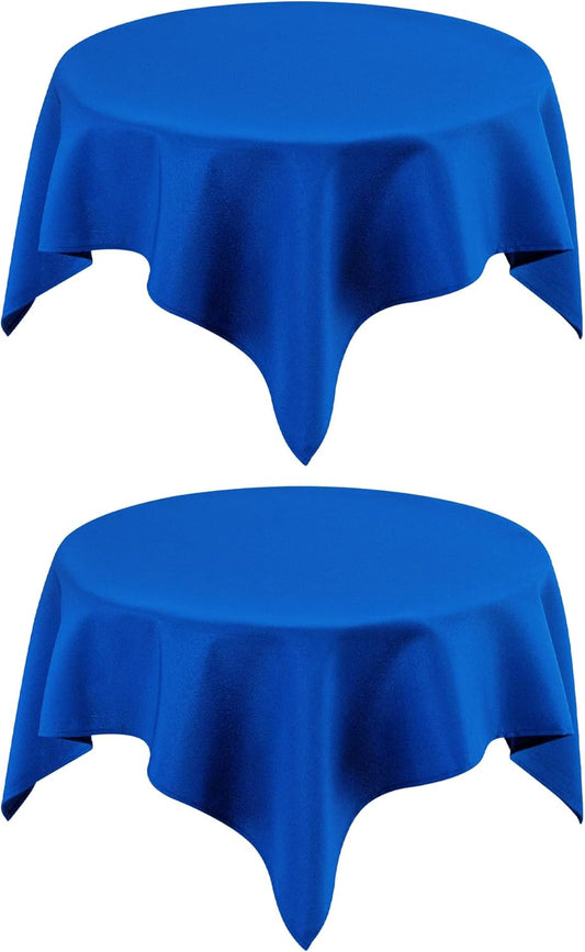 2 Pack Small Square Table Cloth 36X36 Inch Royal Blue Tablecloth Washable Polyester Solid Table Cover for Night Stand End Table Side Table Outdoor Indoor