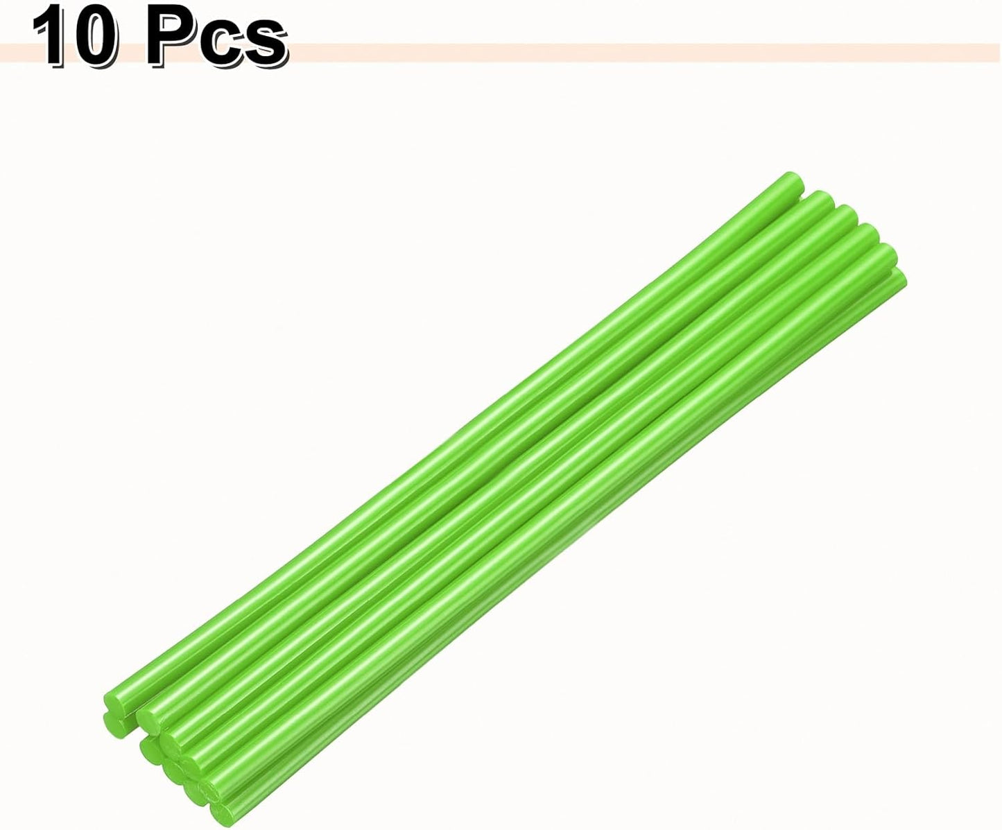 HARFINGTON 10pcs Hot Glue Sticks 0.28" Dia x 9.84" Long EVA Mini Hot Melt Adhesive Glue Stick for Hot Melt Gun Wood Plastic Glass Flowers Fabrics Foam, Light Green