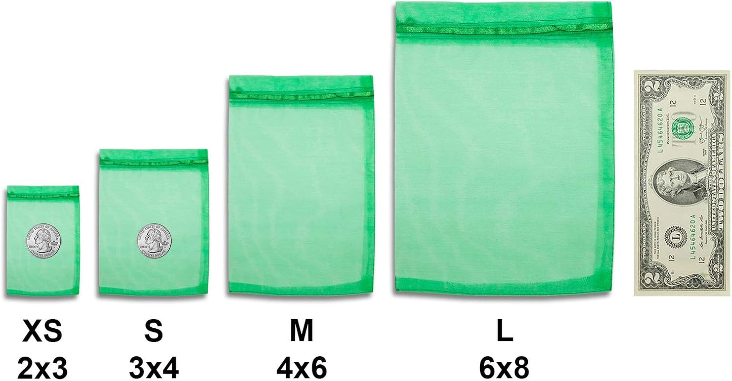 TheDisplayGuys 100-Pack 6x8 Light Green Sheer Organza Gift Bags with Drawstring, Jewelry Candy Treat Wedding Party Favors Mesh Pouch