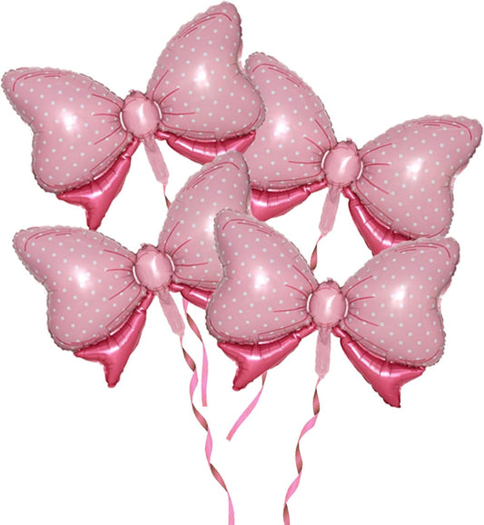 36 Inches Bow Foil Balloon Huge Bowtie Pink Balloon for Baby Shower, Wedding, Kids Theme Party Decoration (Pink1)