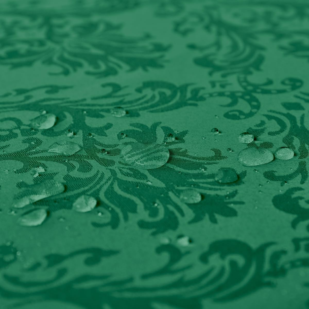 SASTYBALE Jacquard Square Napkin, Damask Wrinkle Resistant Soft Polyester Napkins, Fabric Cloth Dinner Napkins for Wedding, Winter, Holiday, Parties, Set of 4 (Dark Green, 20X20 Napkin)