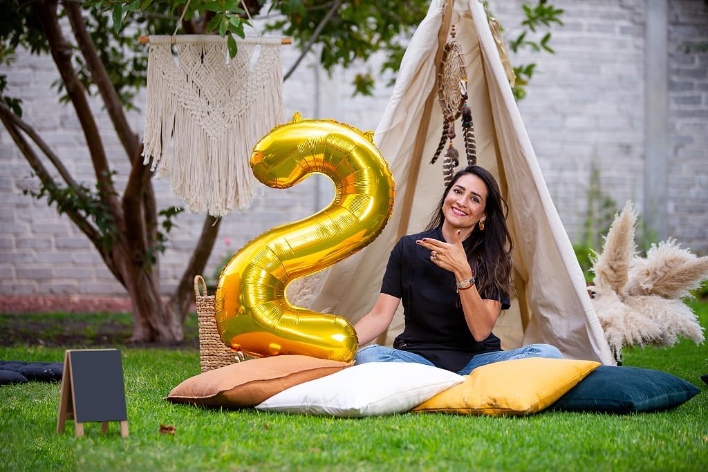 40 Inch Big Gold 29 Balloon Number, Jumbo Giant Happy 29th Birthday Party Decorations, Large 29 Mylar Foil Anniversary Birthday Party Engagement Decorations