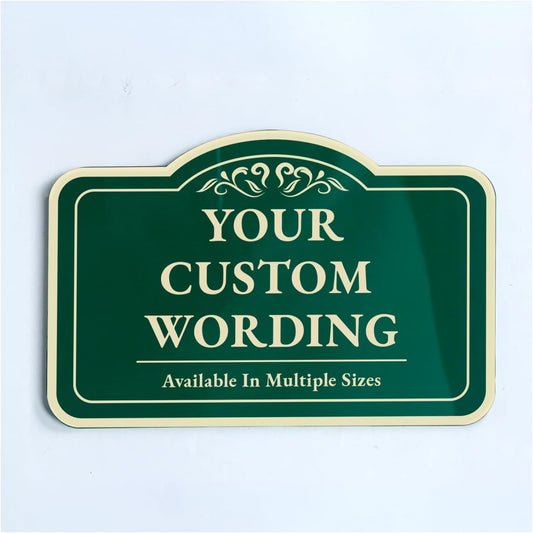 Custom Outdoor Metal Signs - Personalized Aluminum, Driveway Signs - Waterproof USA Made, Forest Green 18x12 In
