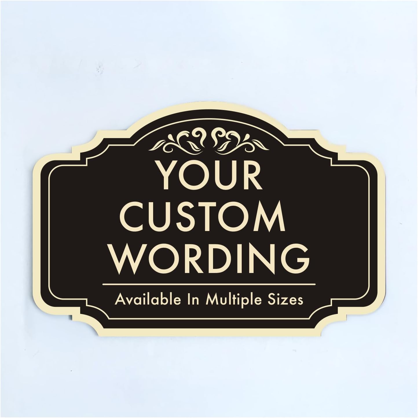 Custom Metal Decorative Signs, Personalized Aluminum, Custom Driveway Signs, Waterproof, Design 2 Black Charcoal 10x7 In