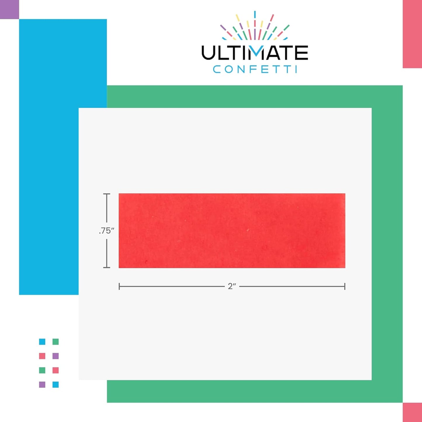 Rectangular Black Biodegradable Confetti – Fluttering Tissue Paper Confetti for Cannon and Launcher use - Best for Wedding, Birthday, Parties and Live Events - 1 lb, 16 oz