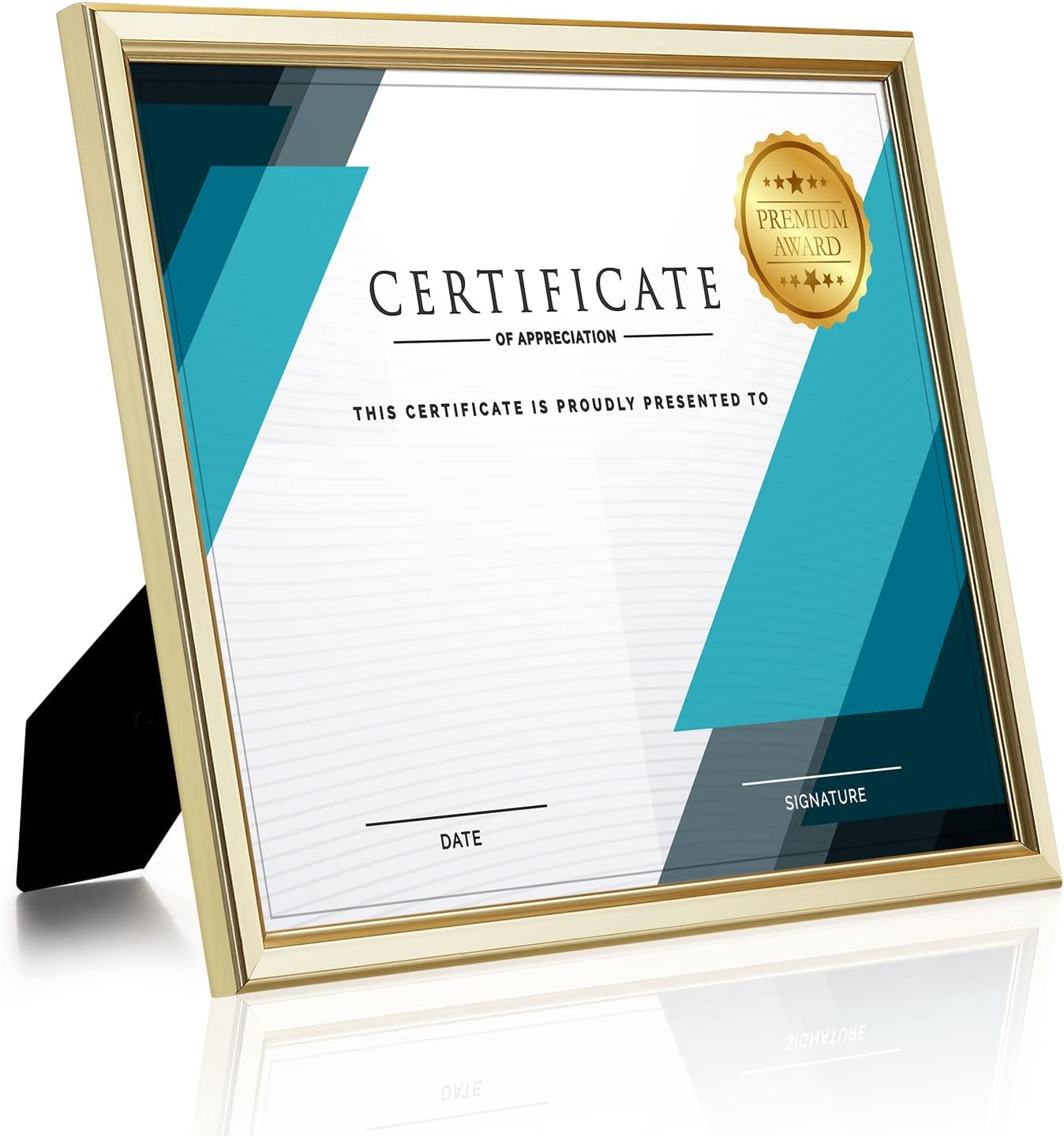 LaVie Home 8.5x11 Picture Frames (12 Pack, Gold) Simple Designed Photo Frame with High Definition Glass for Wall Mount & Table Top Display, Set of 12 Classic Collection