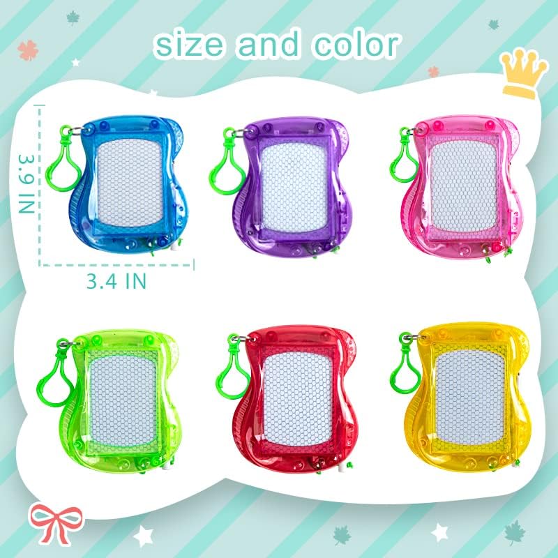 8 Mini Magnetic Drawing Board with Metal Keychain Party Favors for Kids Goodie Bag Stuffers Birthday Party Bag for Boys Girls