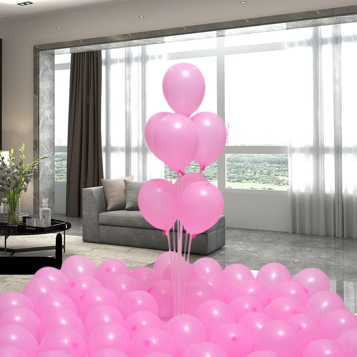 400 Pack 5 Inch Hot Pink Latex Balloons Helium Balloons Party Balloons Decorations Supplies