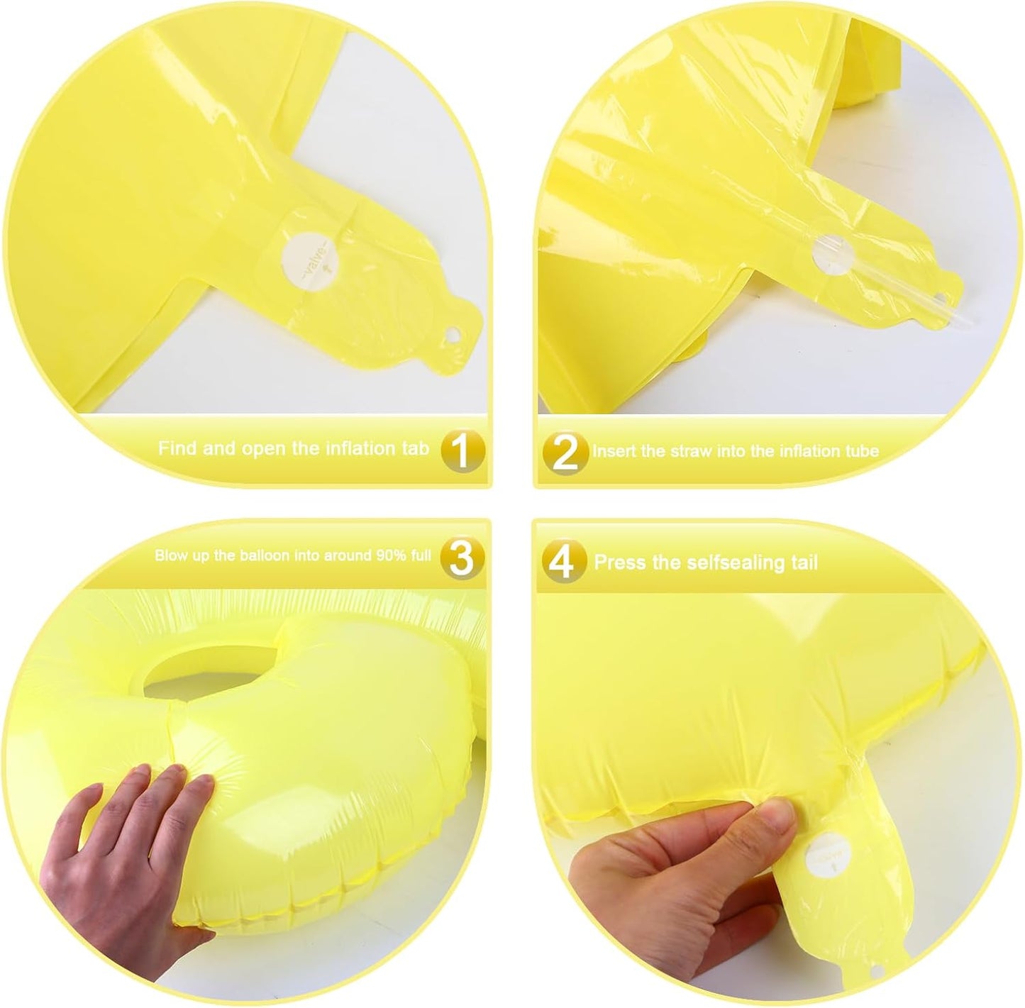 Number Balloon 0 Yellow Macaron