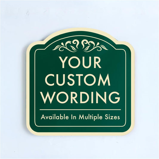 Custom Personalized Metal Signs - Aluminum Driveway Sign, Waterproof Roll-On, Forest Green 8x8 in