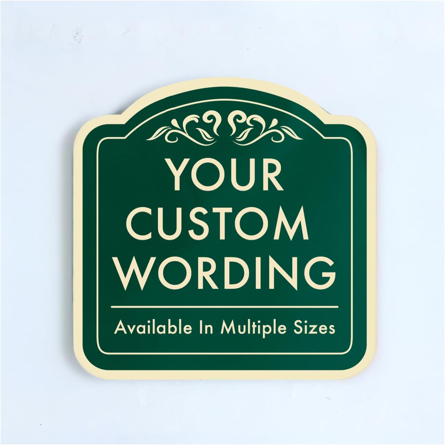 Custom Decorative Outdoor Metal Signs - Personalized Aluminum - Customized Driveway - Waterproof - Made In USA - Forest Green - 24x24 In