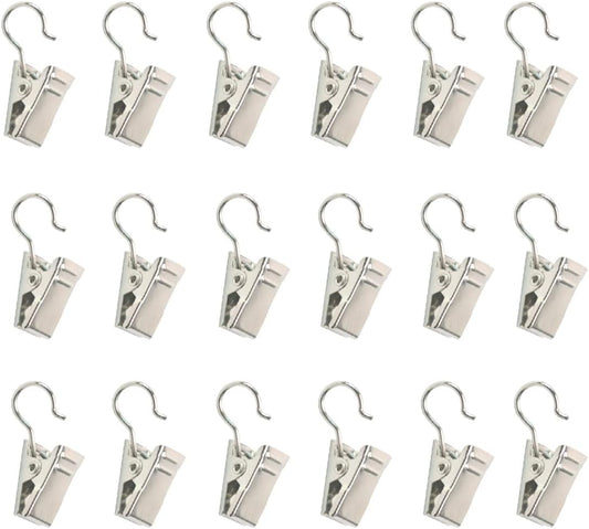 30 Pcs Curtain Clips with Hooks, Heavy Duty Metal Shower Clip Hook Set for Hanging Photos Art Craft Display Home Decoration