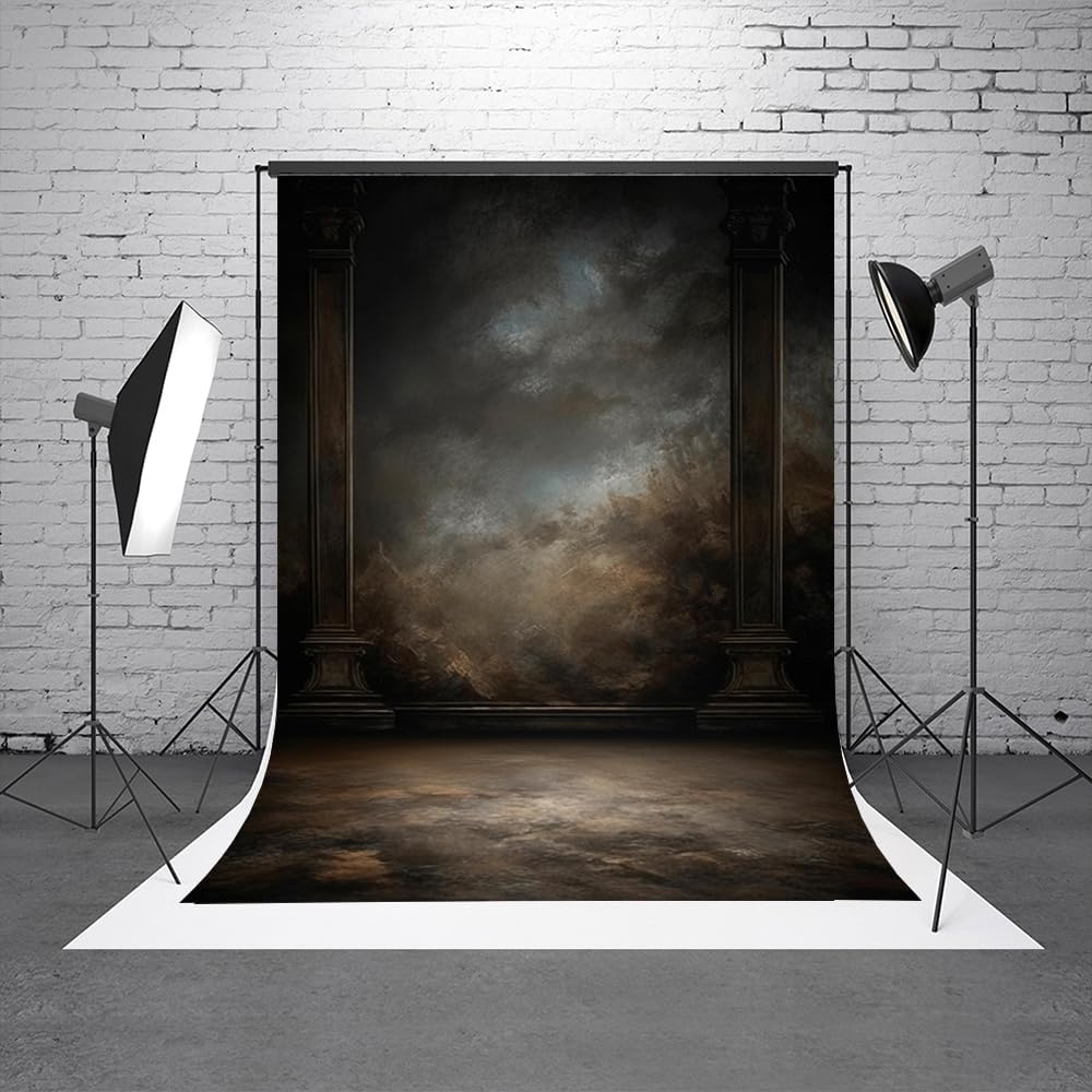 6x9ft Dark Vintage Photography Backdrops Portrait Photo Backdrop Wedding Bridal Show Birthday Background for Studio Props