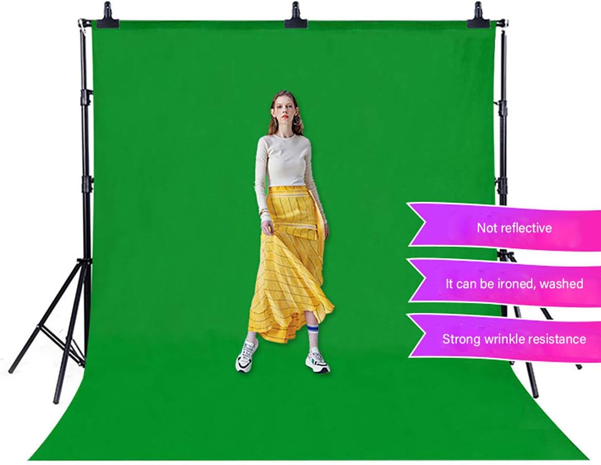 Green Screen Backdrop 8x10ft Photo Backdrop Chromakey Muslin Portrait Green Backdrop for PS Keying/Video Creation/Studio Portrait Shoots