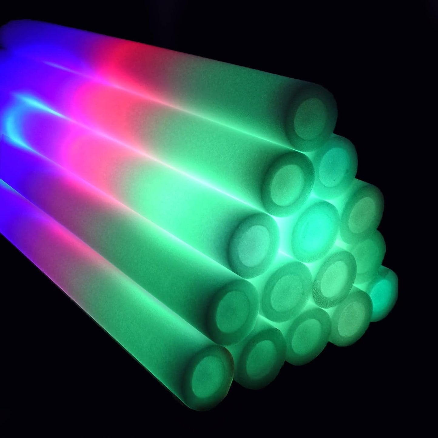 200 LED Party Foam Light Sticks Batons Wand for Wedding,Parties,Birthdays,Guests,Party,DJ,Concerts,Festivals,Events,Promotions Party Favors 3 Color Lighting Modes Batteries 16/inches