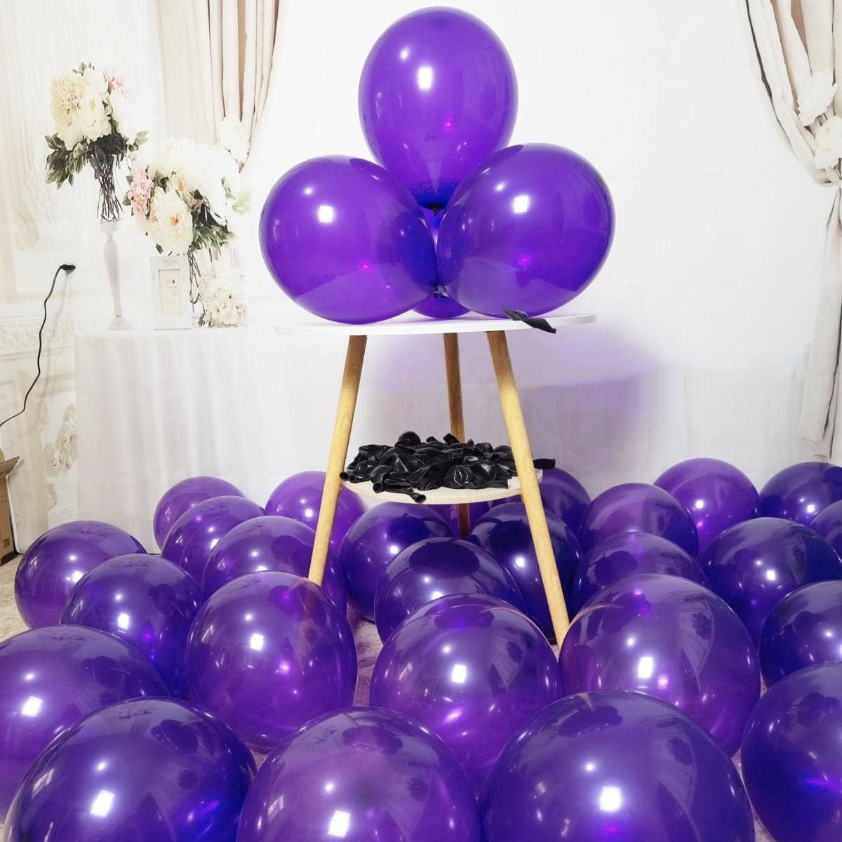 300 Pack Dark Purple Balloons 12 inch Dark Purple Latex Party Balloon Bulk for Various Party Events Decorations