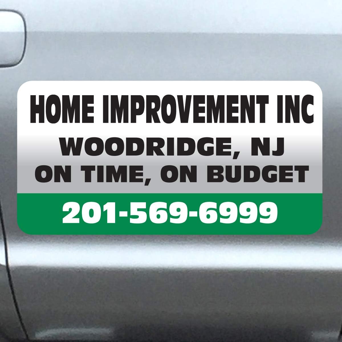 Car Magnet Signs Custom - 24"x12" (Set of 2), 30-mil Thickness with Rounded Corners (Green)