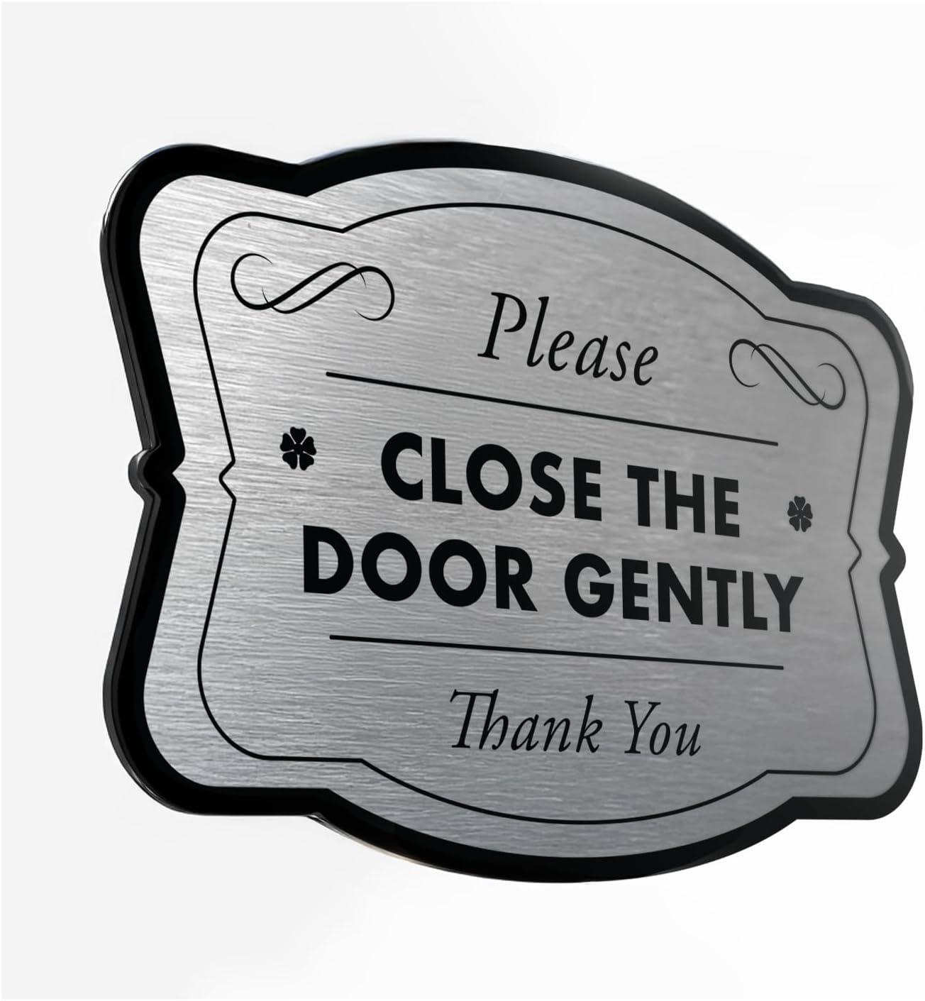 Custom Outdoor Personalized Aluminum Driveway Signs - Waterproof USA Made, Design 3 Metallic Silver 18x12