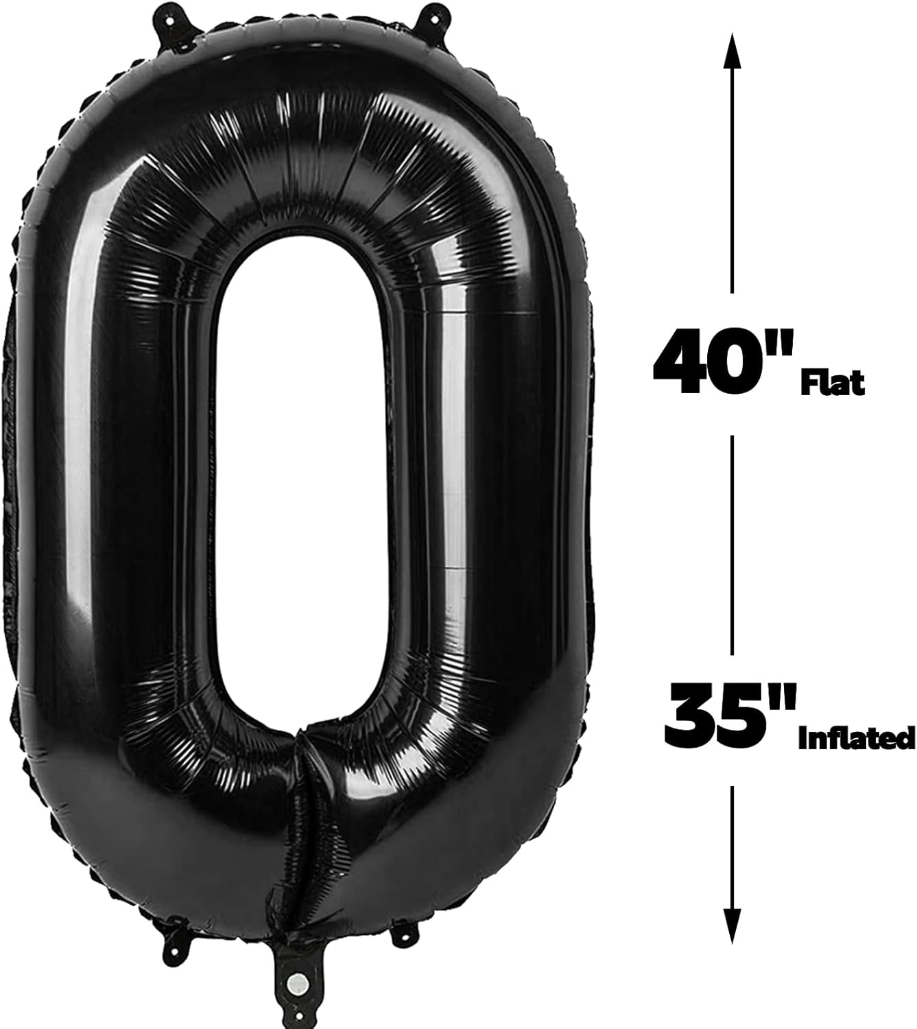 Black Number 30 Balloon, 40 Inch, Birthday Party Decorations, Graduation Supplies
