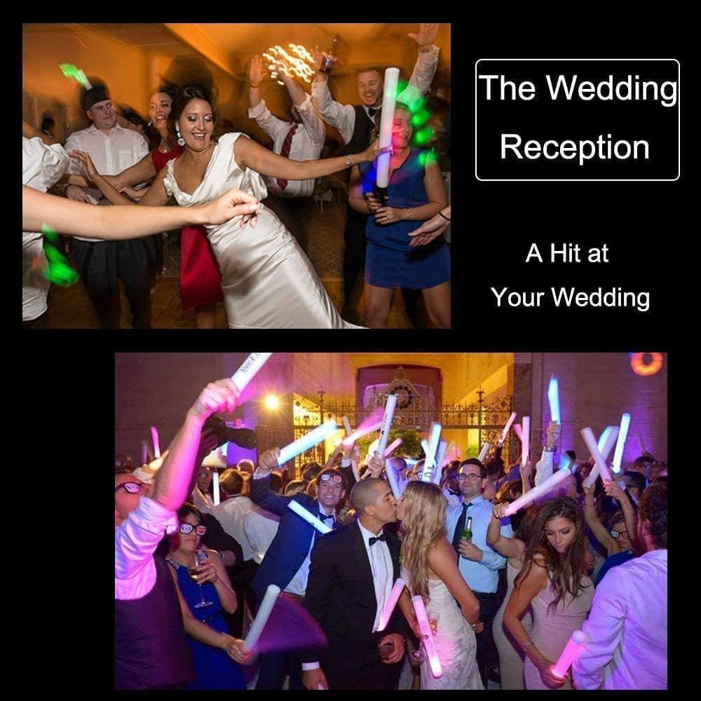 70pcs Foam Glow Sticks,Glow Sticks Bulk,3 Flashing Modes for Wedding Glow in The Dark Party Supplies, Light up Wand for Birthday,Outdoor Camping, Raves