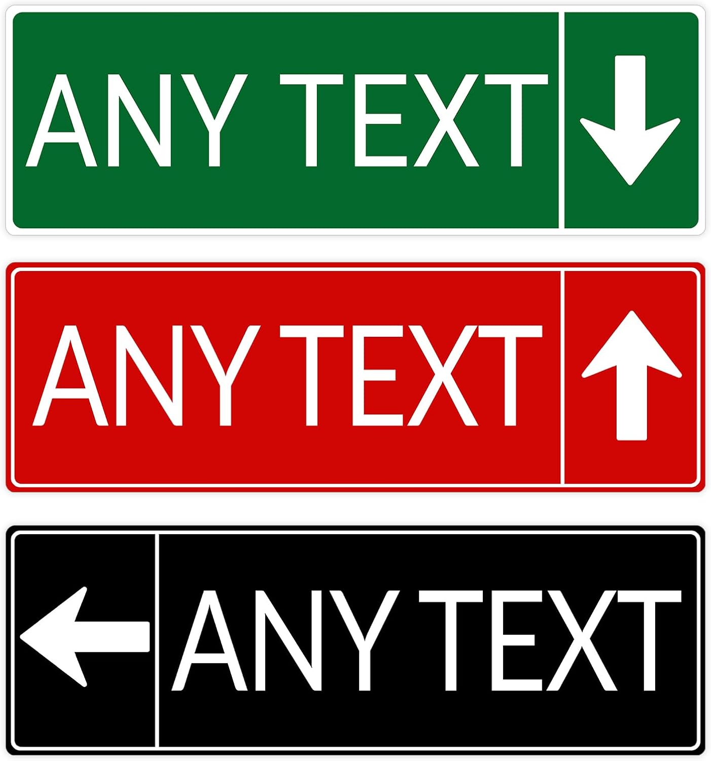 Custom Signs Outdoor Metal, Personalized Street Reflective Sign with Arrow, 8x24 Inches, Single/Double Sided, Rust Free Aluminum-UV Protected and Weatherproof