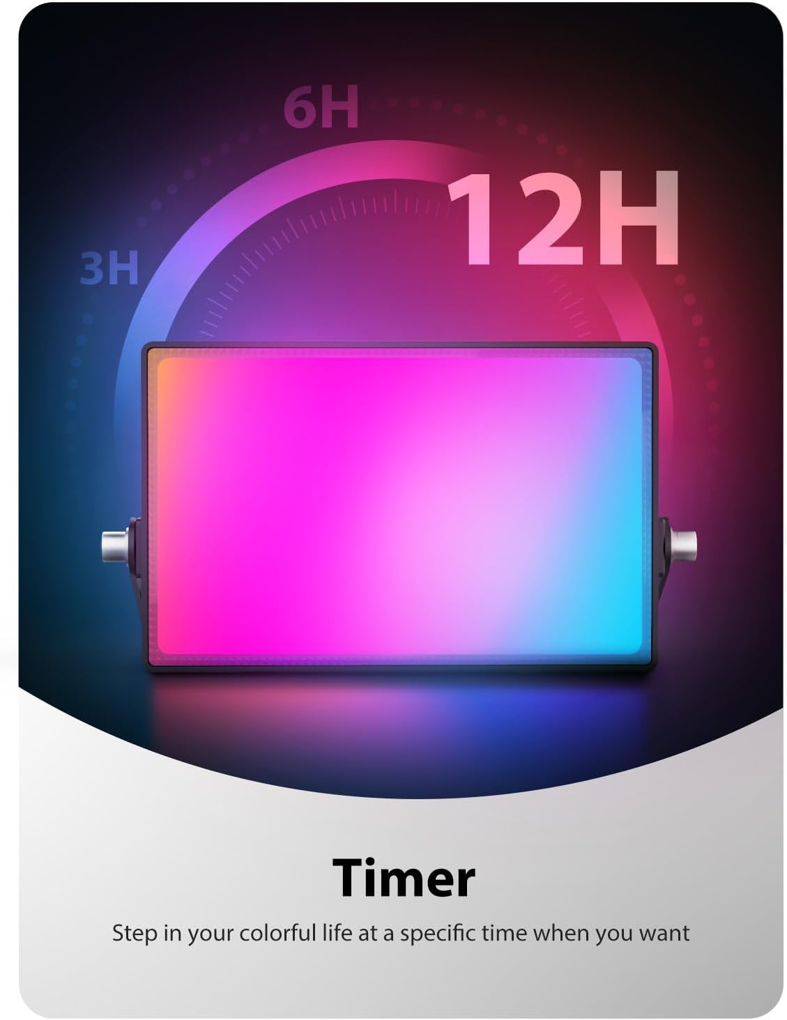 Onforu 6 Pack RGB LED Flood Light Outdoor, 50W Color Changing Uplights with Remote, 2700K Warm White IP66 Stage Lighting, Landscape Floor Spotlights Indoor, Uplighting Indoor Floor Light for Christmas