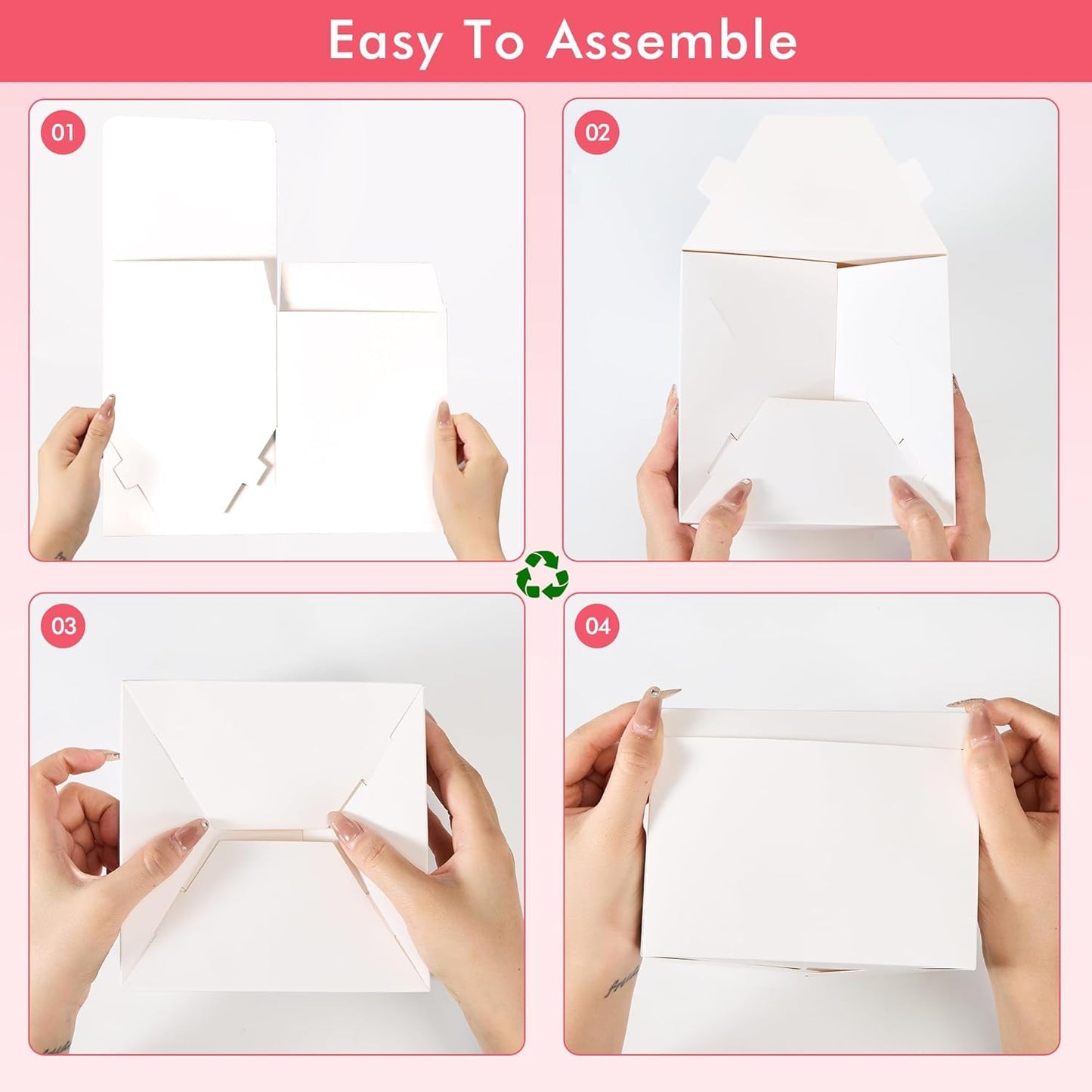 MESHA Gift Boxes 6x6x4'' 400 Pack White, Small Cardboard Gift Box with Lids Bridesmaid Proposal Gifts Box, Paper Gift Boxes Bulk for Present, Bridal, Wedding, Party, Groomsmen, Cupcake