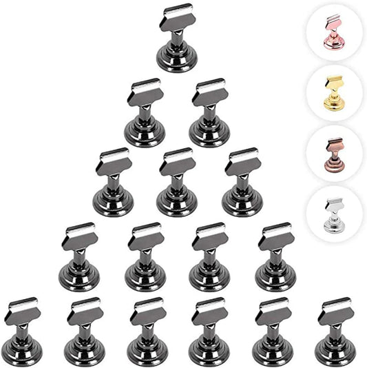 Urban Deco 16PK Table Number Holders Place Card Holders 1.7 Inch Table Card Holders Steel Card Holders for Photos, Food Signs, Memo Notes, Weddings, Restaurants, Birthdays(Nickel Black)