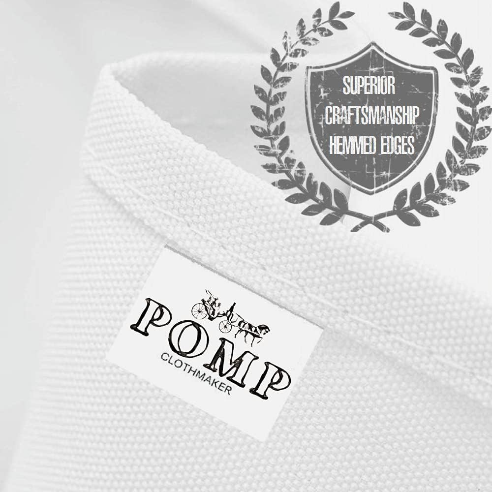 Pomp Black 70" x 70" Poplin Polyester Tablecloth (4 Pack) | Wrinkle + Stain Resistant Easy Care Premium Fabric | Fits Square or Round Table