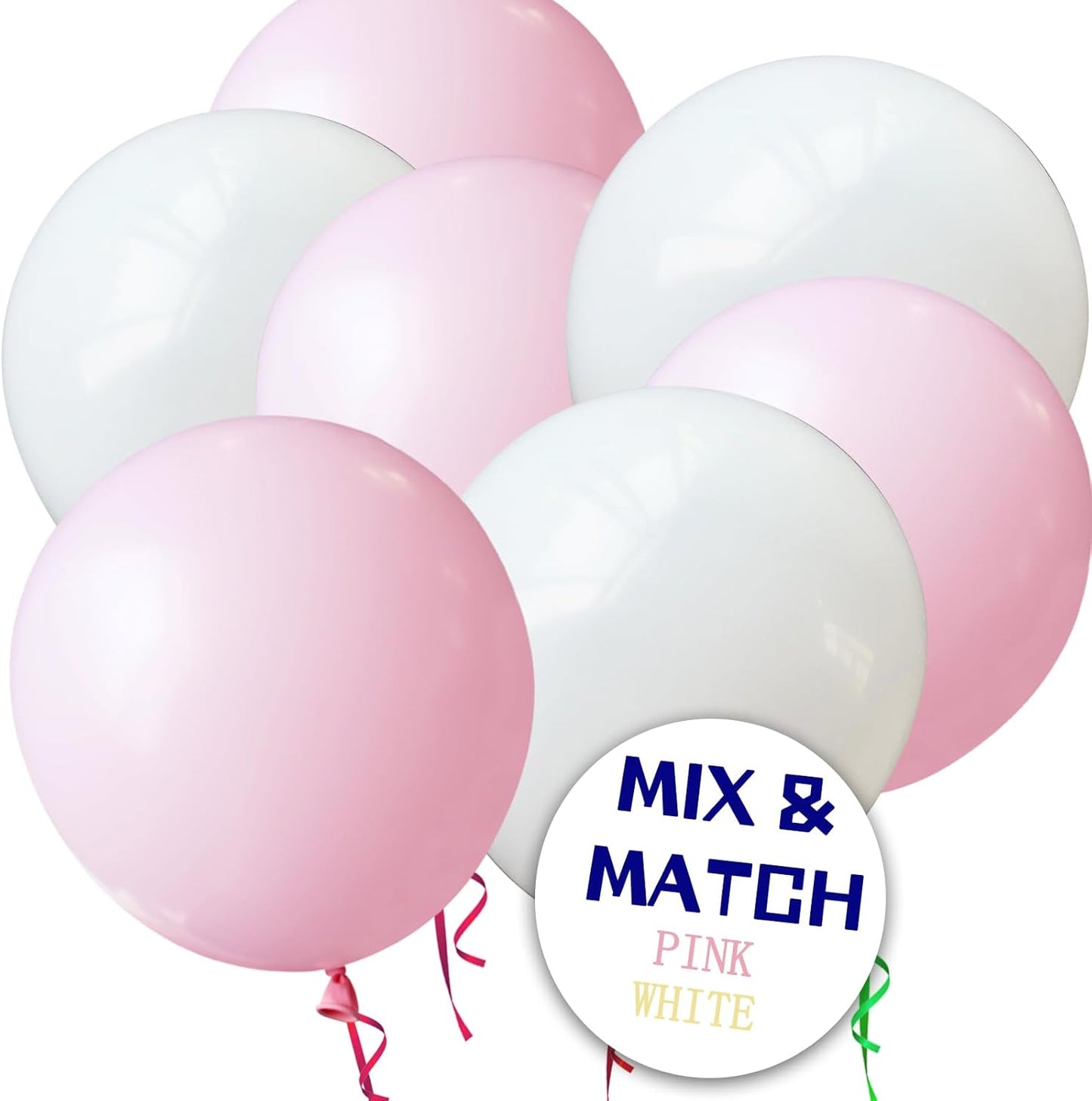 110pcs Light Pink Balloon 12 inch, Light Pink Latex Balloons for Birthday Party Baby Shower Wedding(with 2 Ribbons).