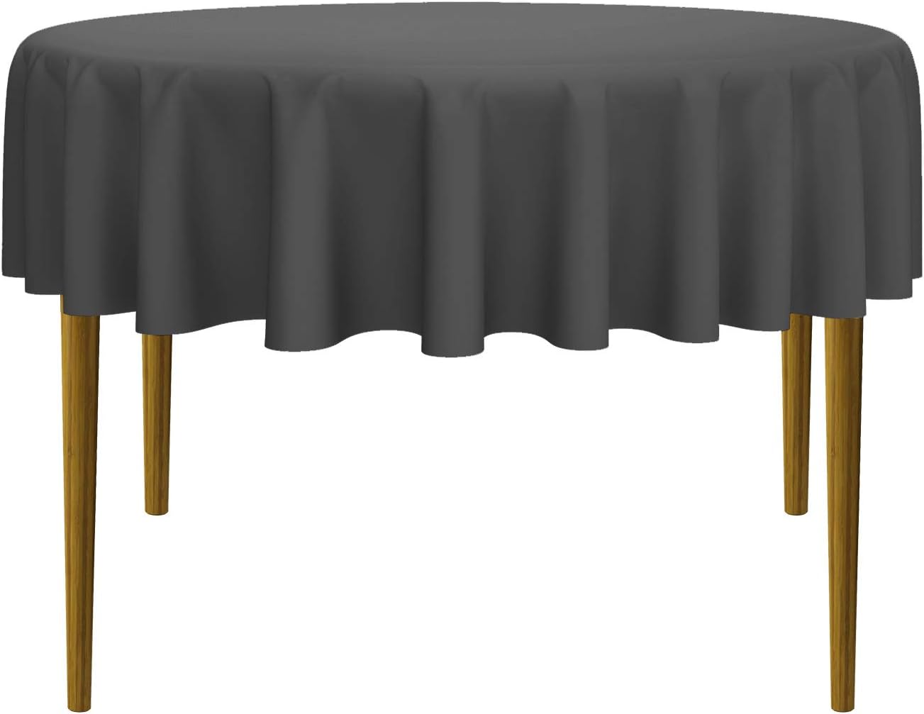 Lann's Linens - 10 Premium 70" Round Tablecloths for Wedding/Banquet/Restaurant - Polyester Fabric Table Cloth - Dark Gray