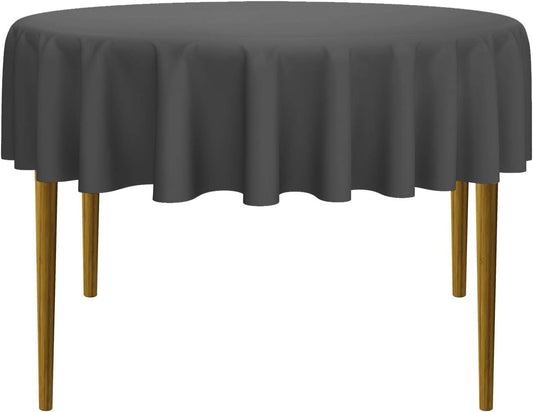 Lann's Linens - 10 Premium 70" Round Tablecloths for Wedding/Banquet/Restaurant - Polyester Fabric Table Cloth - Dark Gray