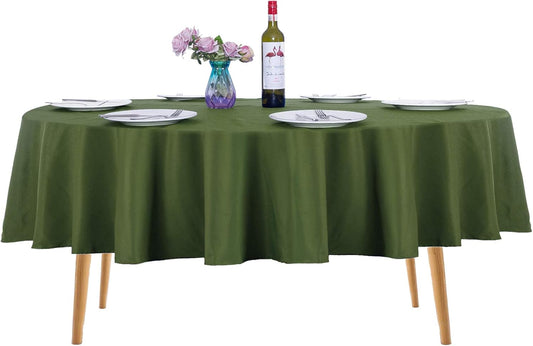 Ascoza 2pack 70 Inch Willow Round Tablecloth in Washable Polyester Fabric for Wedding/Banquet/Restaurant/Parties