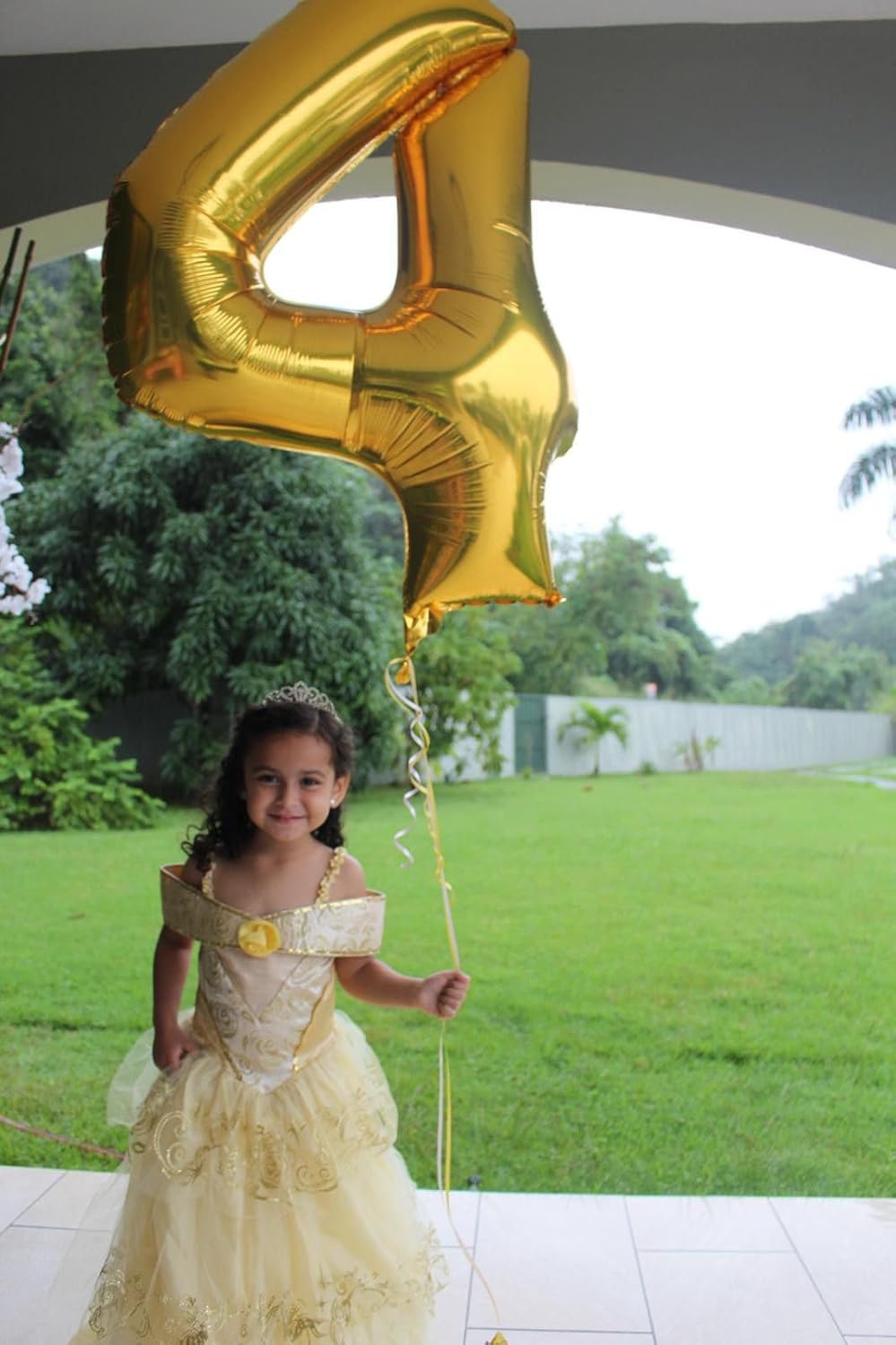 40 Inch Gold 4 Balloon for four Birthday,Glod Mylar Foil 4 Number Balloon Birthday Decorations for Girl Boy Toddler Baby 14th 24th 40th 44th Giant Number 4 Balloon Party Supplies