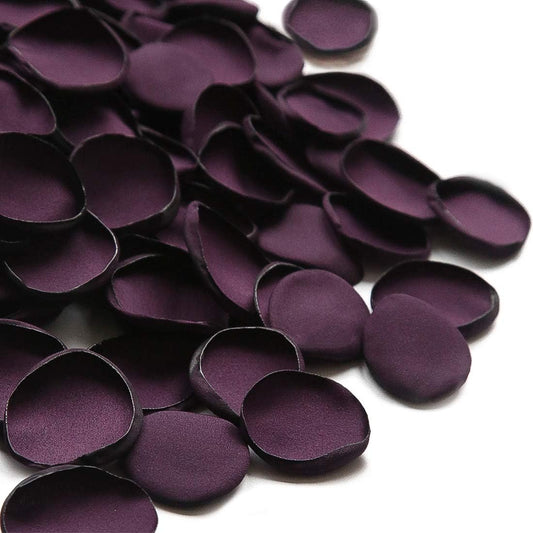 Floroom 300pcs Rose Petals Plum Faux Silk Flower Petals for Wedding Flower Girl Basket Aisle Scatter Dinner Table Centerpieces Party Confetti Bridal Shower Romantic Night Decoration