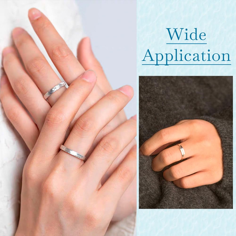 Fashewelry 0.3 ft 925 Sterling Silver Flat Bezel Strip Wire 2mm Soft Metal Stamping Wire with 1pc Cleaning Cloth for Stone Cabochon Rings Bangles Jewelry Making Findings