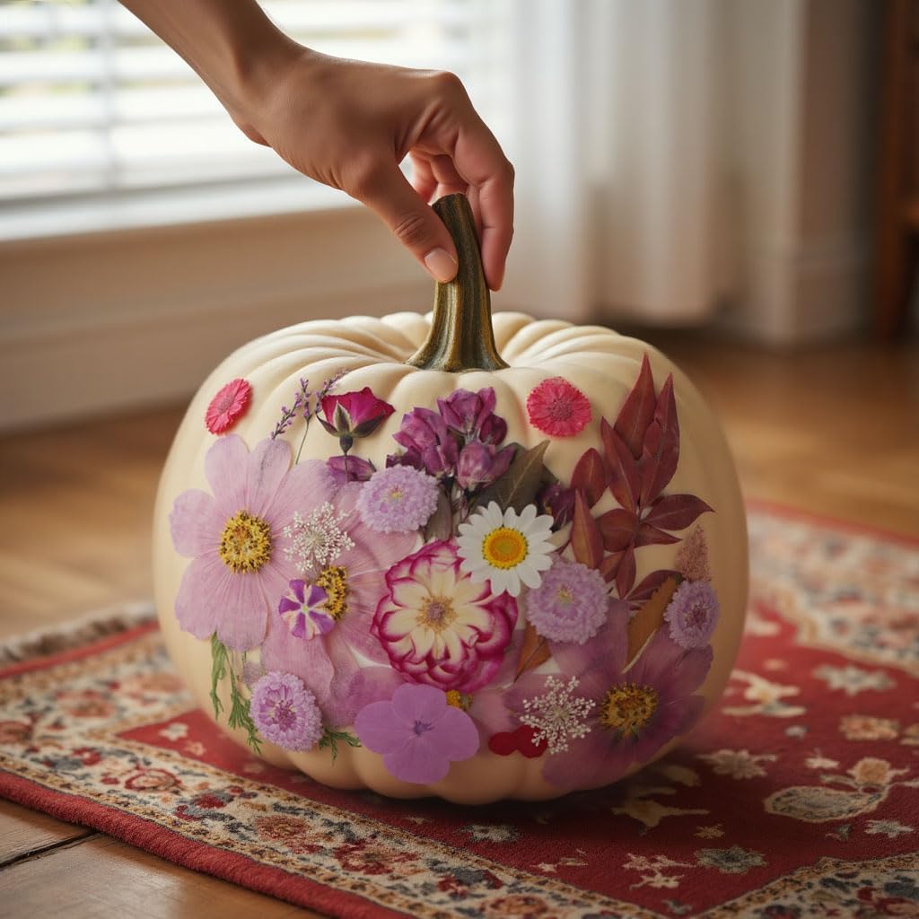 18Types 48PCS Real Dried Purple Pressed Flowers Leaf Plant Herbarium for Crafts Resin Jewelry Making, Floral Cake Decorations-Violet